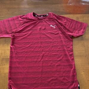 Puma Men's Burgundy Athletic Tee- set of two men’s workout shirts
